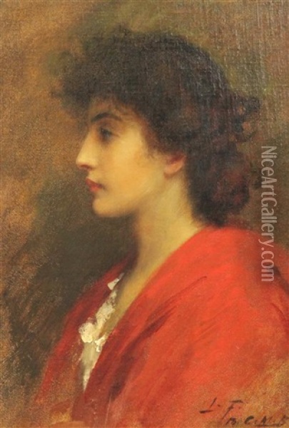 A Venetian Belle Oil Painting - Sir Samuel Luke Fildes