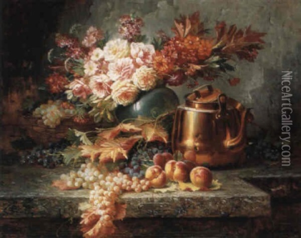 Fruits Et Fleurs Oil Painting - Max Carlier