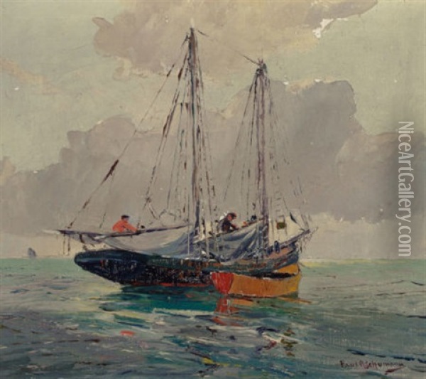 On The Water Oil Painting - Paul Schumann