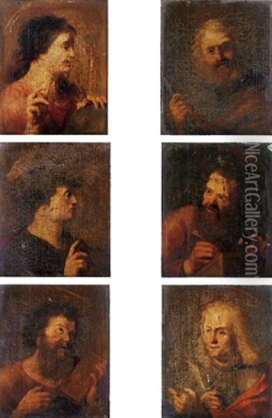 Christ Salvator Mundi Oil Painting - Cornelis Van Poelenburgh