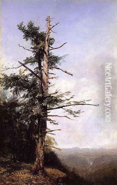 The Hemlock Oil Painting - John Frederick Kensett