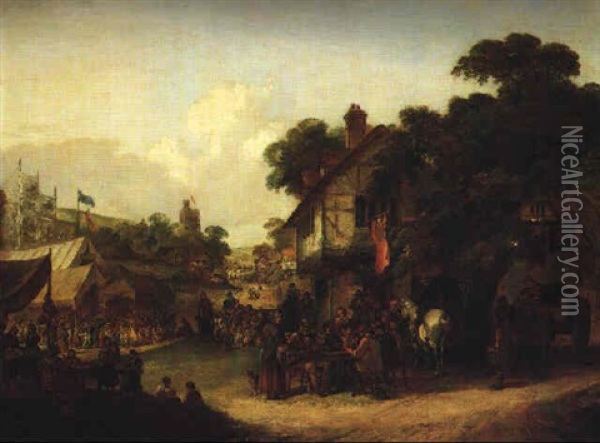 The Village Fair Oil Painting - Charles Shayer