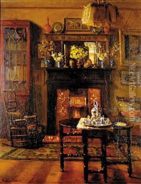 Interior Oil Painting - Maud Hall-Neale