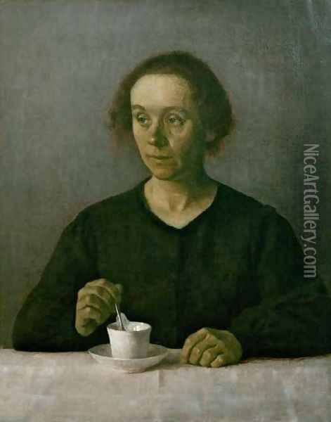 Portrait of Ida Hammershoi Oil Painting - Vilhelm Hammershoi