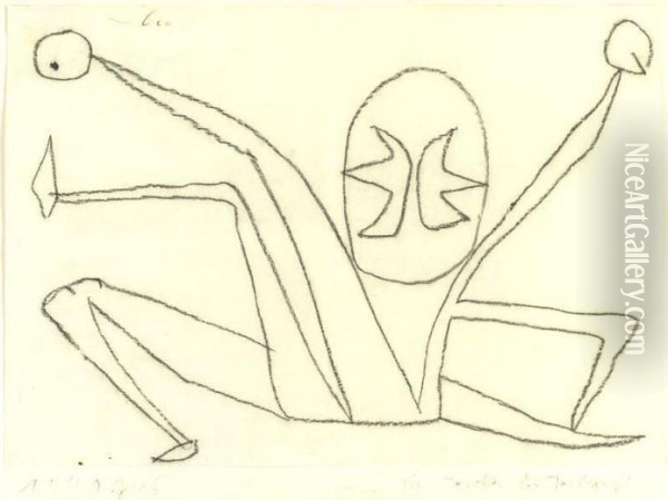 Im Zeichen Der Teilung Oil Painting - Paul Klee