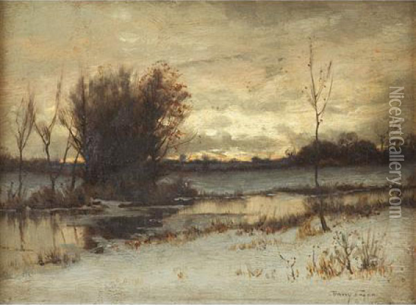 Sunset Oil Painting - Charles Harry Eaton