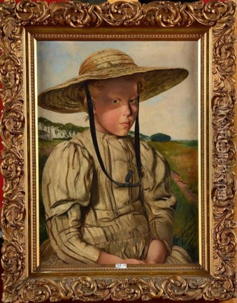 La Jeune Paysanne Oil Painting - Leon Frederic
