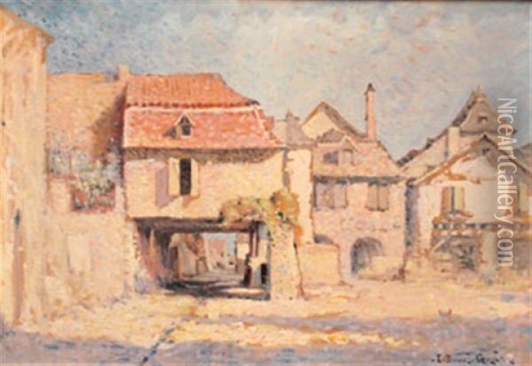 Village Du Sud Oil Painting - Leon Duval-Gozlan