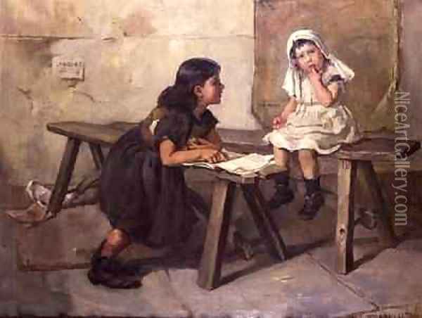 The Schoolroom Oil Painting - Mary Louise Breakell