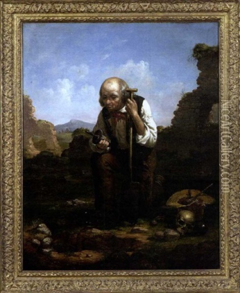 The Relic Hunter Oil Painting - Charles F. Blauvelt