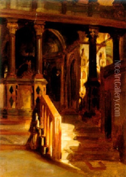 Interior Of Saint Mark's Venice Oil Painting - Lord Frederic Leighton