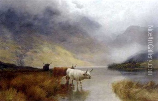 Children Of The Mist Oil Painting - Harald R. Hall