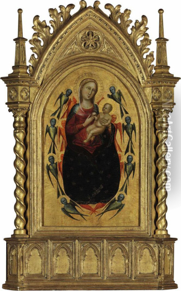 The Madonna And Child In Glory Oil Painting - Bicci Di Lorenzo