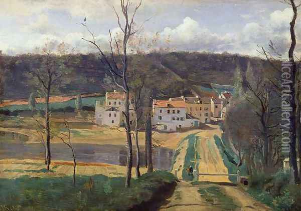 Ville-d'Avray, c.1820 Oil Painting - Jean-Baptiste-Camille Corot