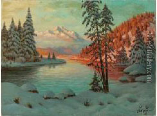 Lac Enneige Oil Painting - Piotr Ivanovitch Livoff