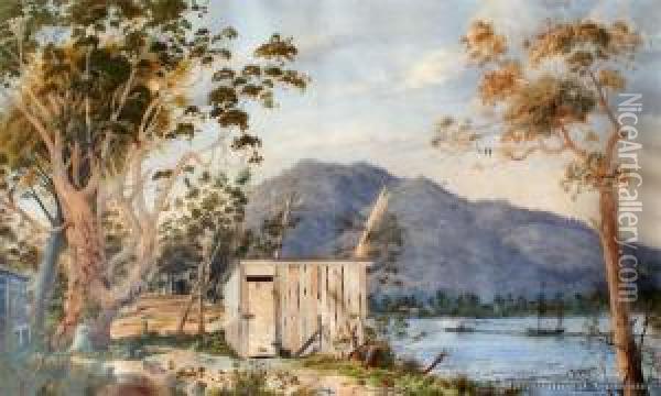 Speers Point & Lake Macquarie, Newcastle Oil Painting - Alfred Sharpe