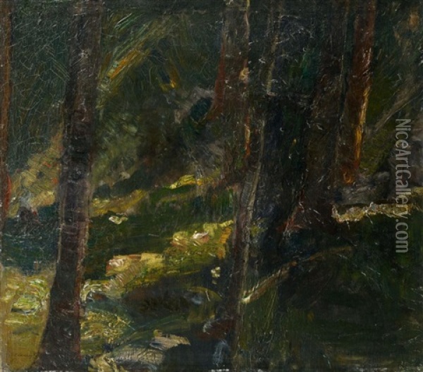 Waldinneres Oil Painting - Max Slevogt