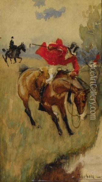 Fox Hunt - Halt! Oil Painting - Edmund Charles Tarbell
