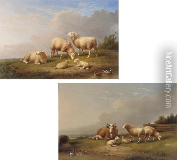 In The Pasture Oil Painting - Franz van Severdonck
