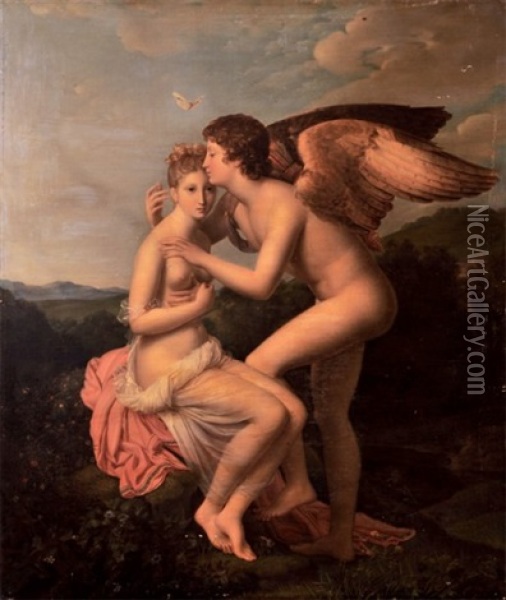 Psyche Et L'amour Oil Painting - Francois Pascal Simon Gerard