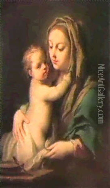 La Madonna Della Pappa Oil Painting - Jacopo Amigoni