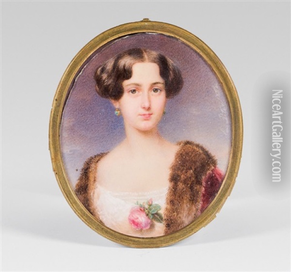Portrait Of A Lady Oil Painting - Emanuel Thomas Peter