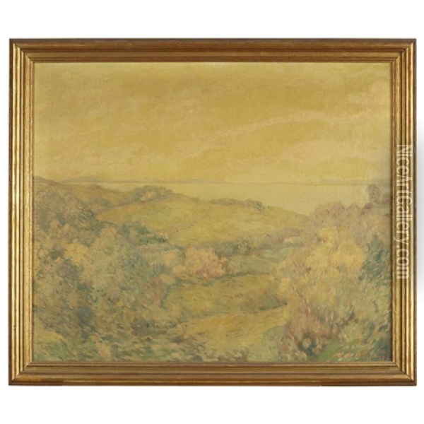 Landscape With Rolling Hills Oil Painting - Everett Lloyd Bryant