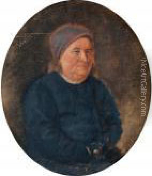 Repin's Godmother Marfa Vasilievnaradova Oil Painting - Ilya Efimovich Efimovich Repin