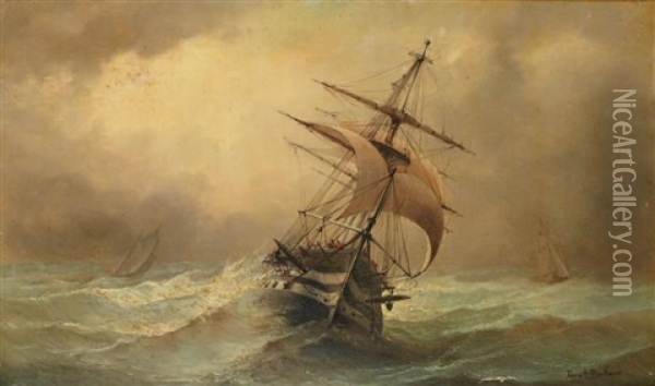 Navire Dans La Tempete Oil Painting - Ferdinand Bonheur