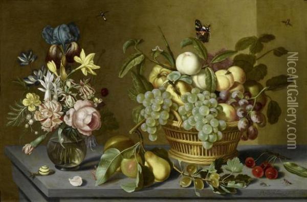 Still Life Oil Painting - Ambrosius the Younger Bosschaert