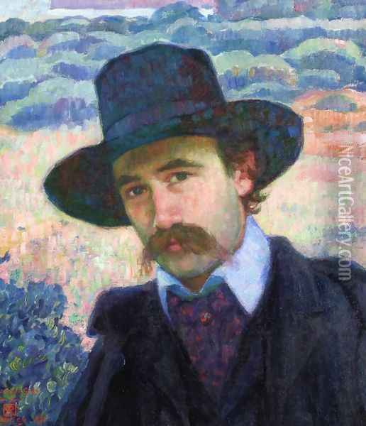 Andre Gide at Jersey Oil Painting - Theo van Rysselberghe