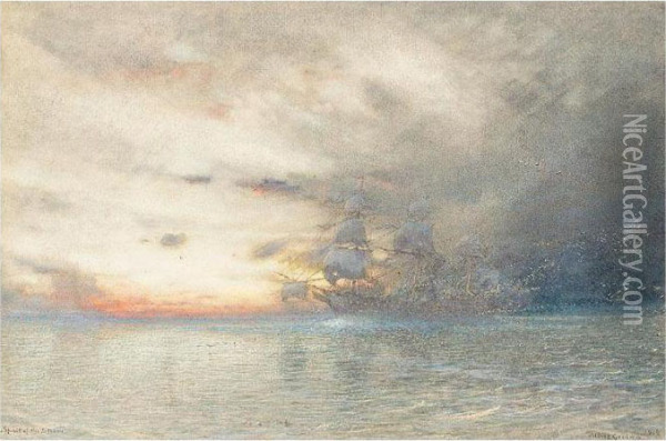 Spirit Of The Storm Oil Painting - Albert Goodwin