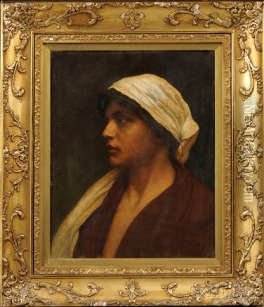 Mariana, Head Of A Peasant Woman Oil Painting - William Sartain