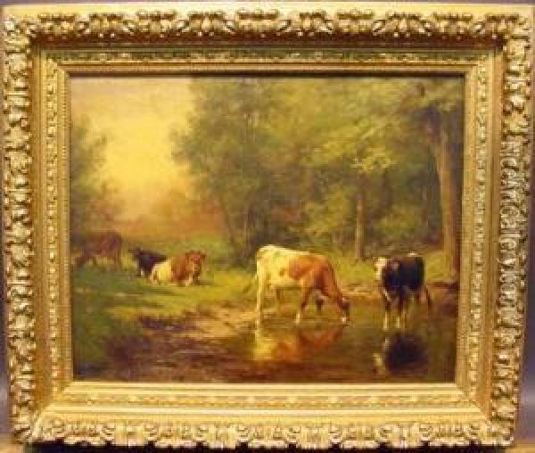 The Brookside Oil Painting - Thomas Bigelow Craig