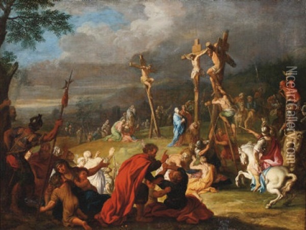 The Crucifixion Oil Painting - Joachim Franz Beich