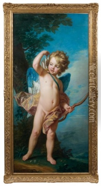 Amour Tenant Un Arc Oil Painting - Louis Michel van Loo