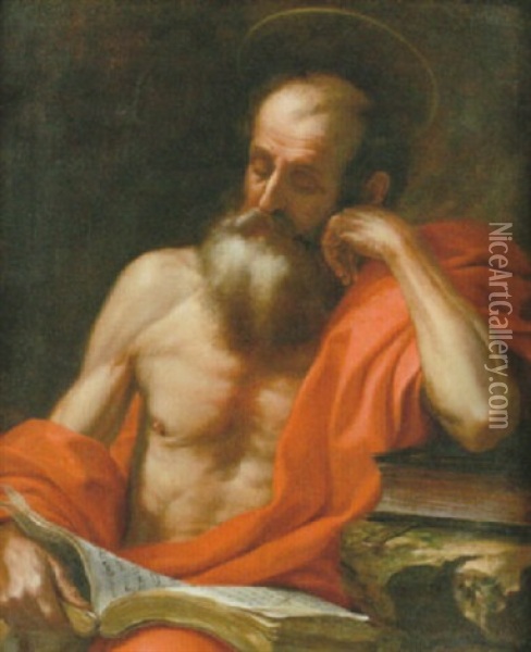 Den Helige Hieronymus Oil Painting - Jusepe de Ribera