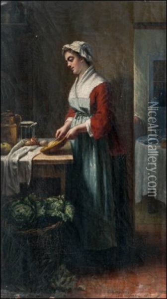 Sisakuva Oil Painting - Ida Gustava Silfverberg