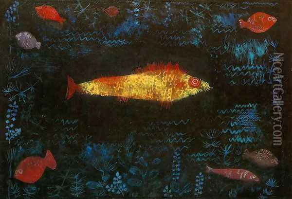 The Golden Fish Oil Painting - Paul Klee