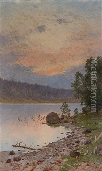 Sunset Oil Painting - Eugen Taube