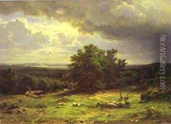 View Near Dusseldorf 1865 Oil Painting - Ivan Shishkin