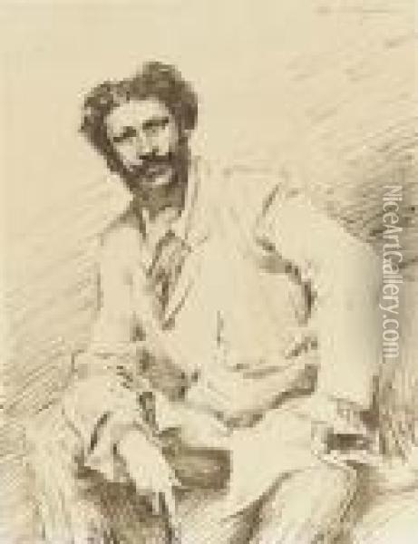 Portrait Of Carolus Duran Oil Painting - John Singer Sargent