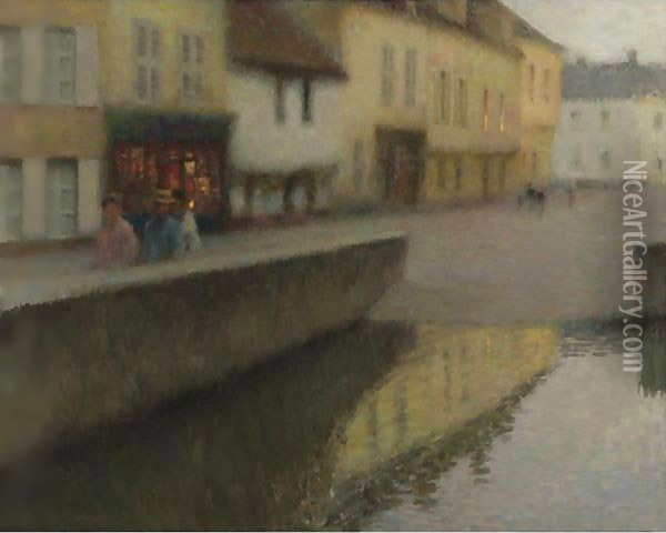 Le Miroir Oil Painting - Henri Eugene Augustin Le Sidaner