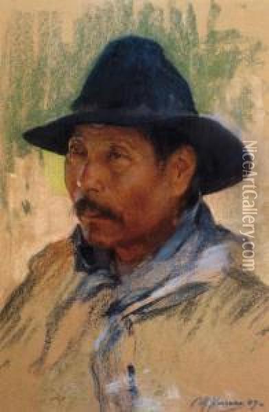 Gaucho Oil Painting - Carlos Maria Herrera