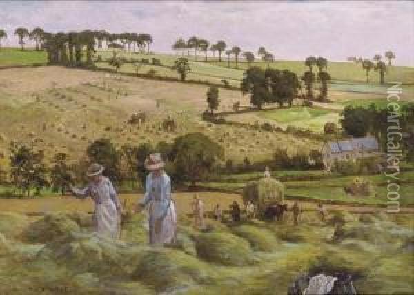 Harvesting Oil Painting - William Morison Wyllie
