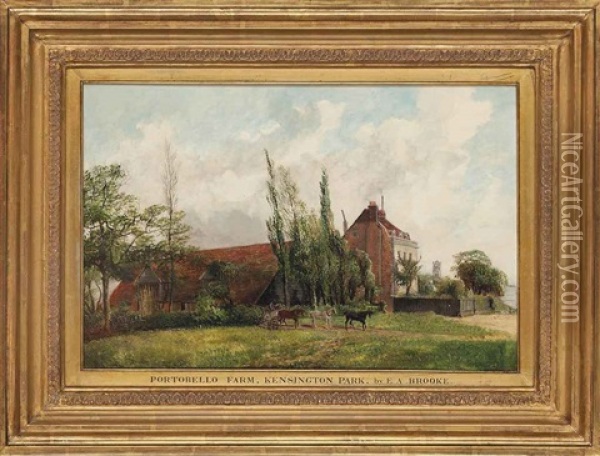 Portobello Farm, Kensington Park Oil Painting - Edward Adveno Brooke
