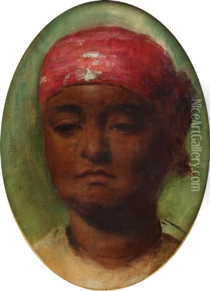 Head Of A Creole Woman Oil Painting - Robert Gavin