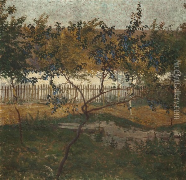 Im Garten Oil Painting - Antonin Hudecek
