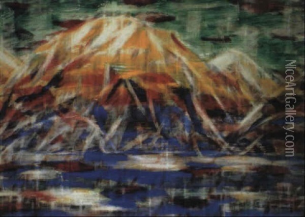 Der Gelbe Berg (monte Tamaro) Oil Painting - Christian Rohlfs