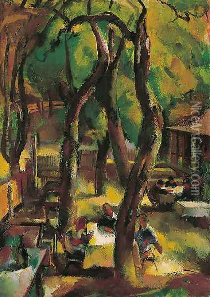 Zugligeti reszlet (Kocsmaudvar), 1926 Oil Painting - Vilmos Aba-Novak